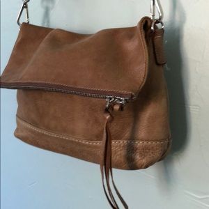 ROOTS leather crossbody purse